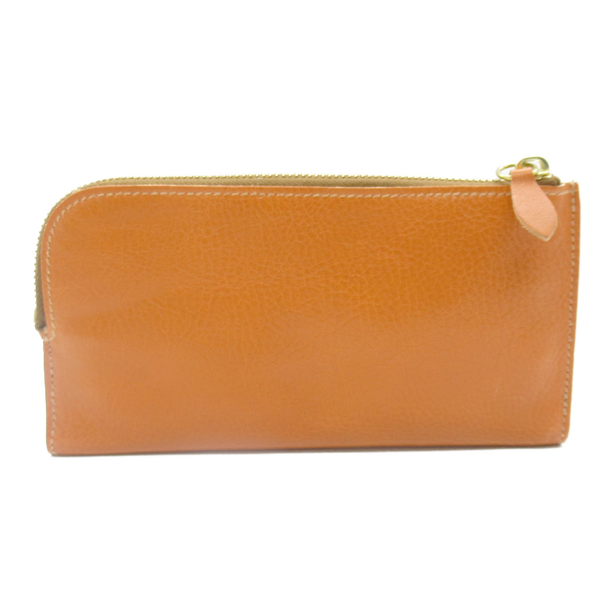 IL BISONTE L-shaped ZIP Wallet purse Brown Caramel leather SCW011CA106