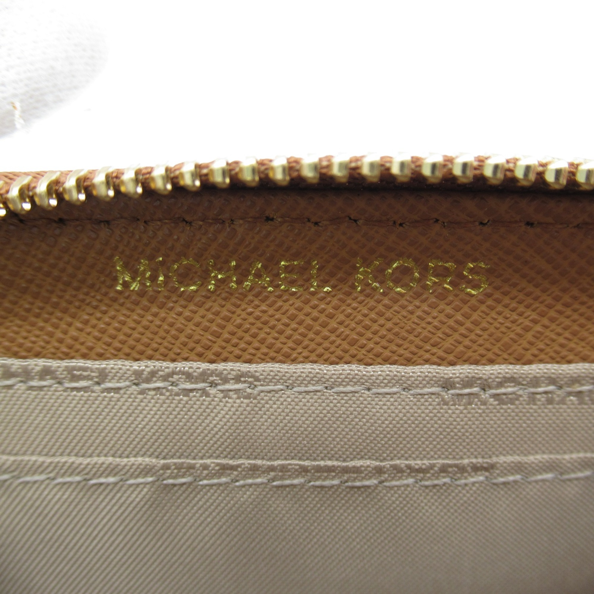 Michael Kors Round wallet Brown Acorn leather 32T8GF6Z1L203