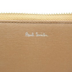 Paul Smith Round long wallet Brown Tan leather 4778X62