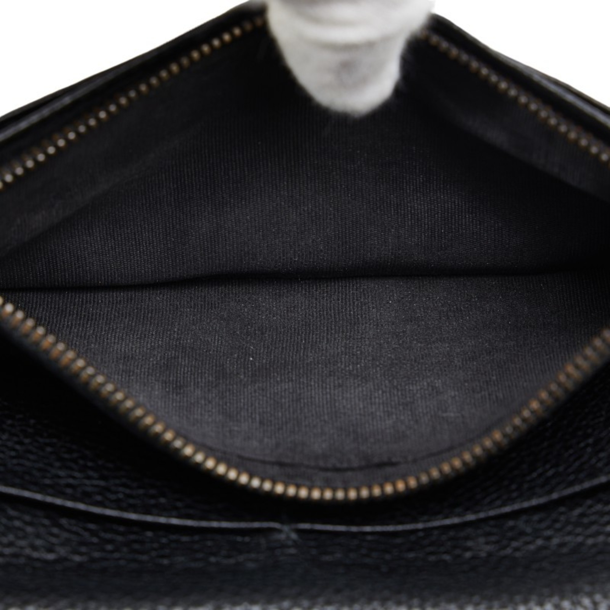PRADA Long Wallet Black Leather Women's