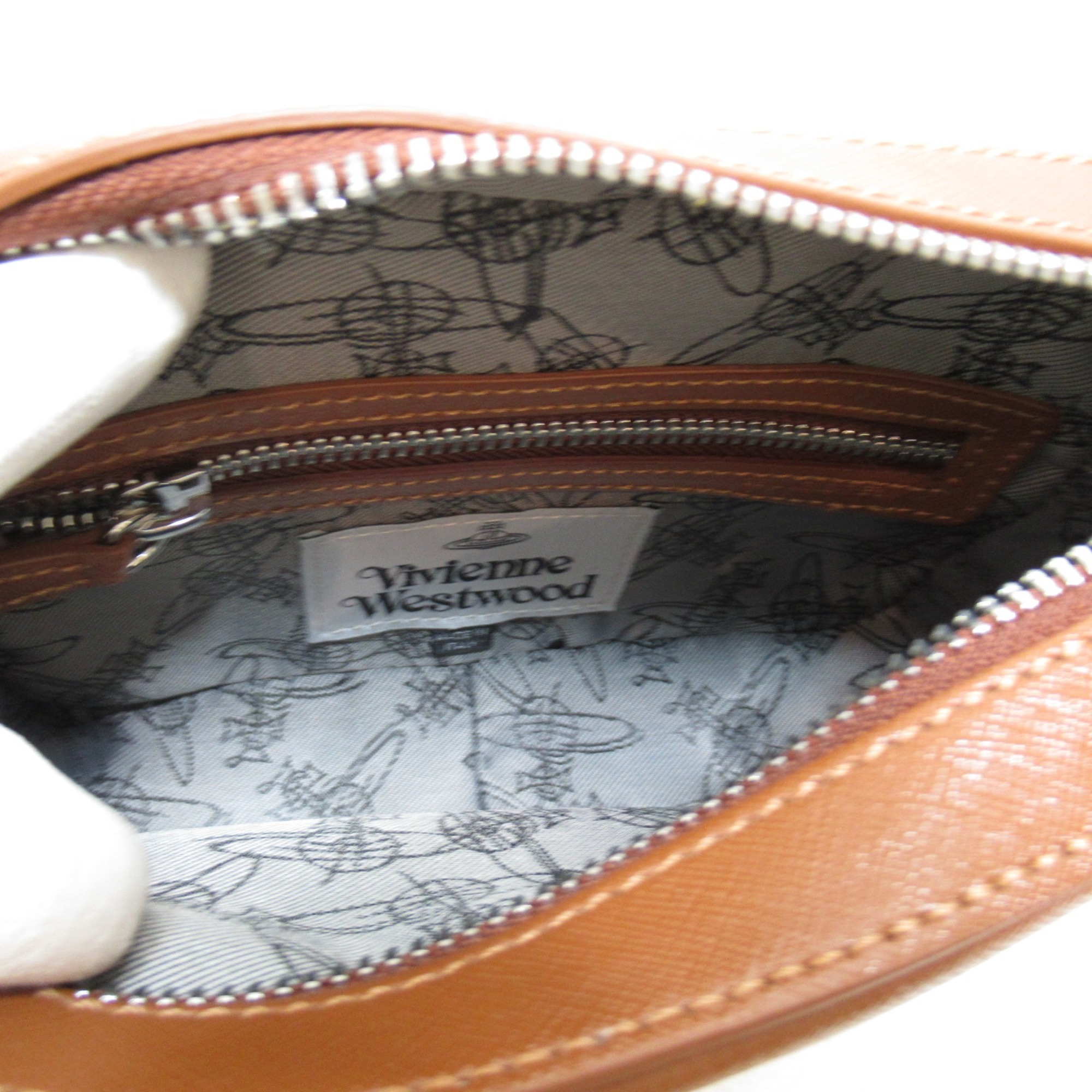 Vivienne Westwood Camera bag Shoulder Bag Brown leather 4303006441214D401