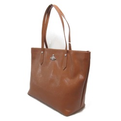 Vivienne Westwood Shopper Tote Bag Brown leather 4205004541214D401