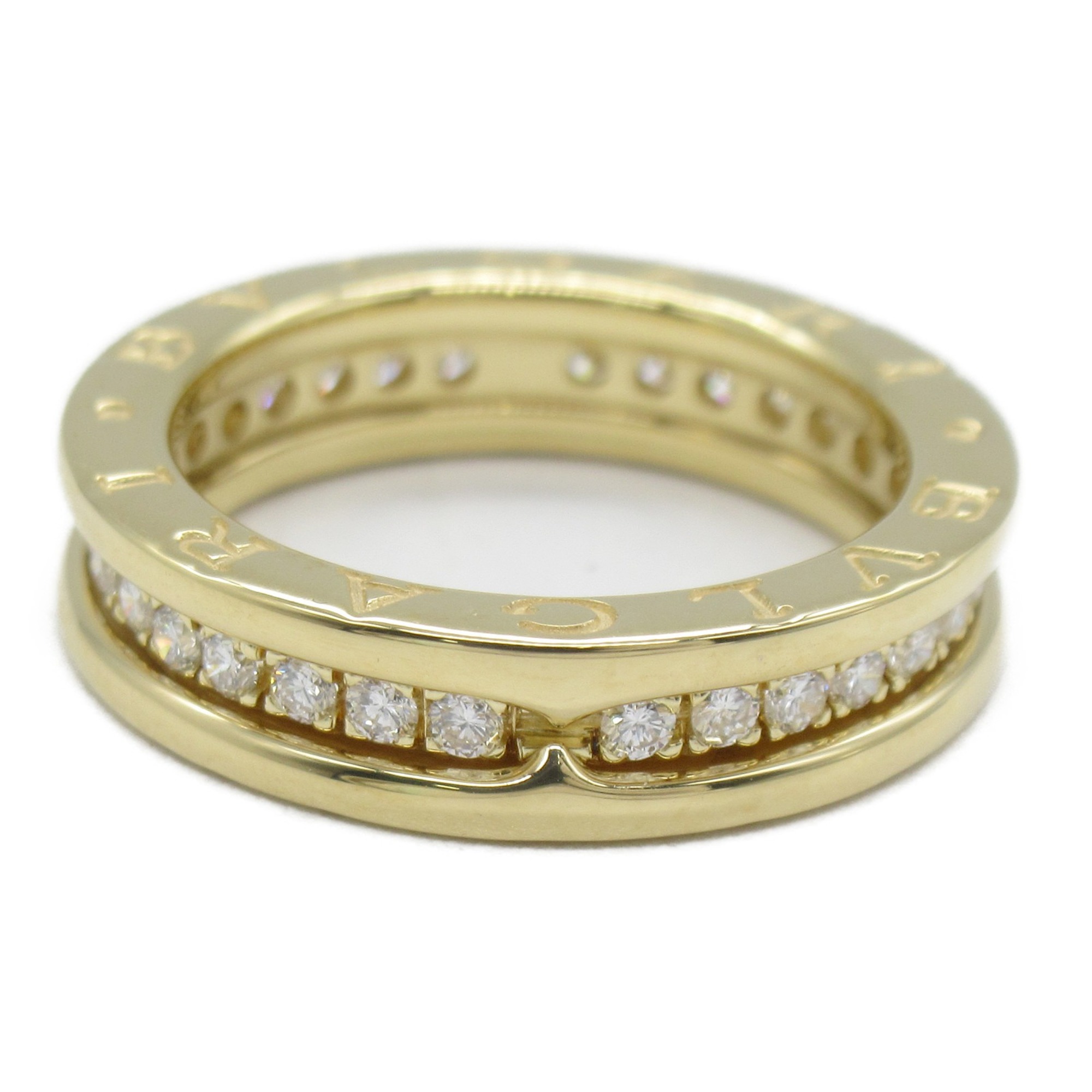 BVLGARI B-zero1 B zero one full diamond ring Ring Clear  K18 (Yellow Gold) Clear