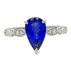 JEWELRY Tanzanite Diamond Ring Ring Clear Blue Pt900Platinum Tanzanite Clear Blue