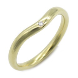 TIFFANY&CO Curved 1P diamond ring Ring Clear  K18 (Yellow Gold) Clear