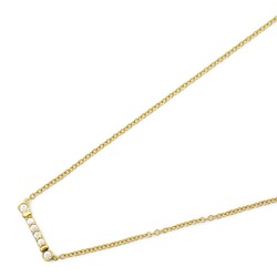TIFFANY&CO Fleur-de-Lys Keybar Necklace Necklace Clear  K18 (Yellow Gold) Clear