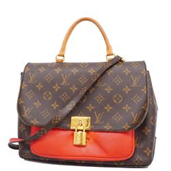 Louis Vuitton Handbag Monogram Marignan M44544 Brown Coquelicot Ladies