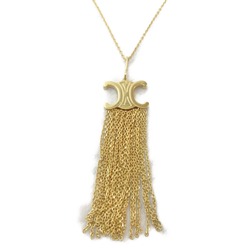 CELINE Triomphe Folk Fringe Long Necklace Necklace Gold  nickel Gold