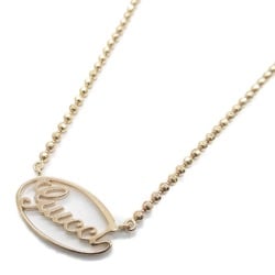 GUCCI Logo oval plate Necklace Necklace Gold  K18PG(Rose Gold) Gold