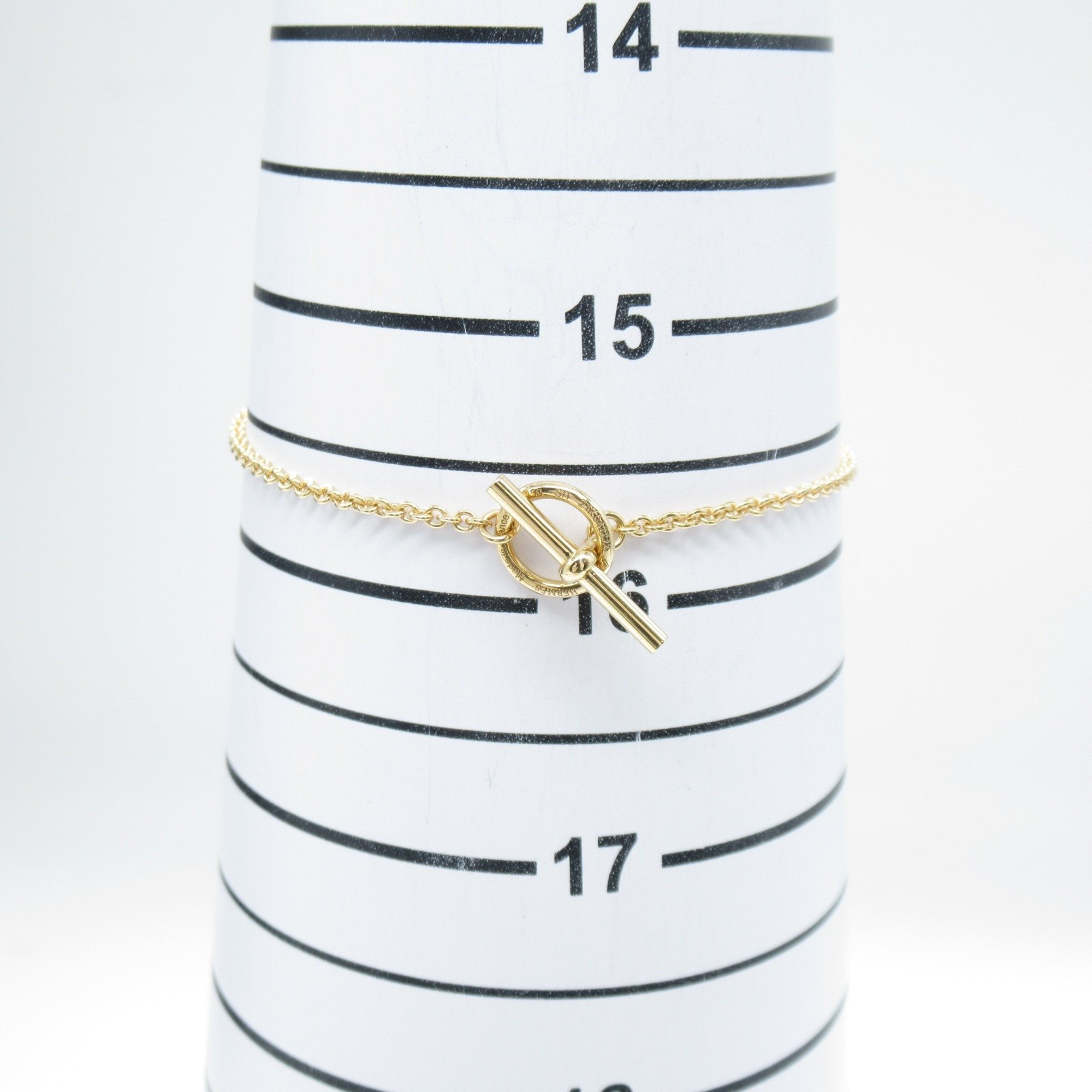 HERMES Chaine d'Incre Mini Punk Bracelet Gold K18PG(Rose Gold)