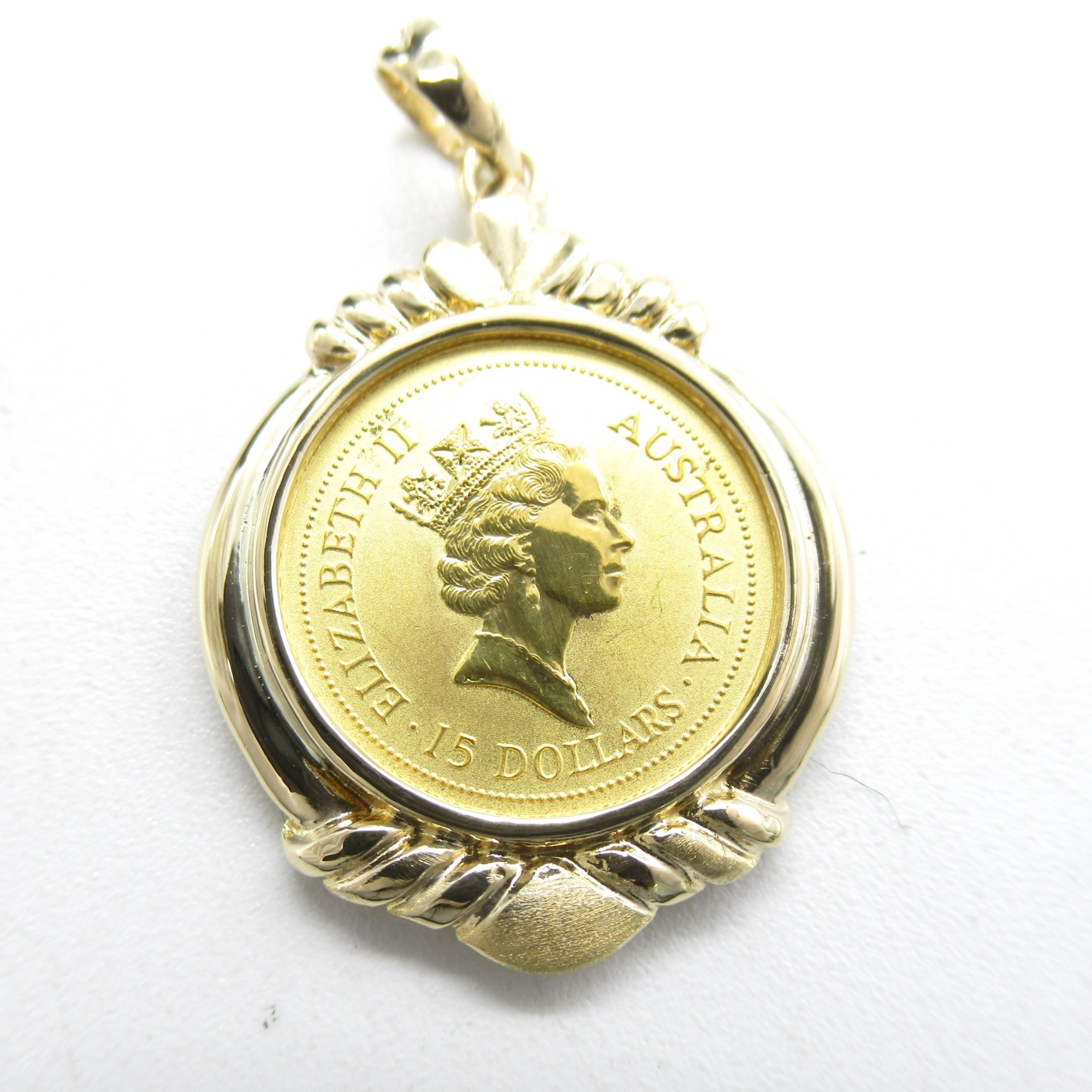 JEWELRY 1/10OZ top Pendant top Gold  K18 (Yellow Gold) K24YG Gold