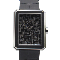 CHANEL boyfriend neo tweed Wrist Watch H6128 Quartz Gray Croco leather Stainless Steel H6128