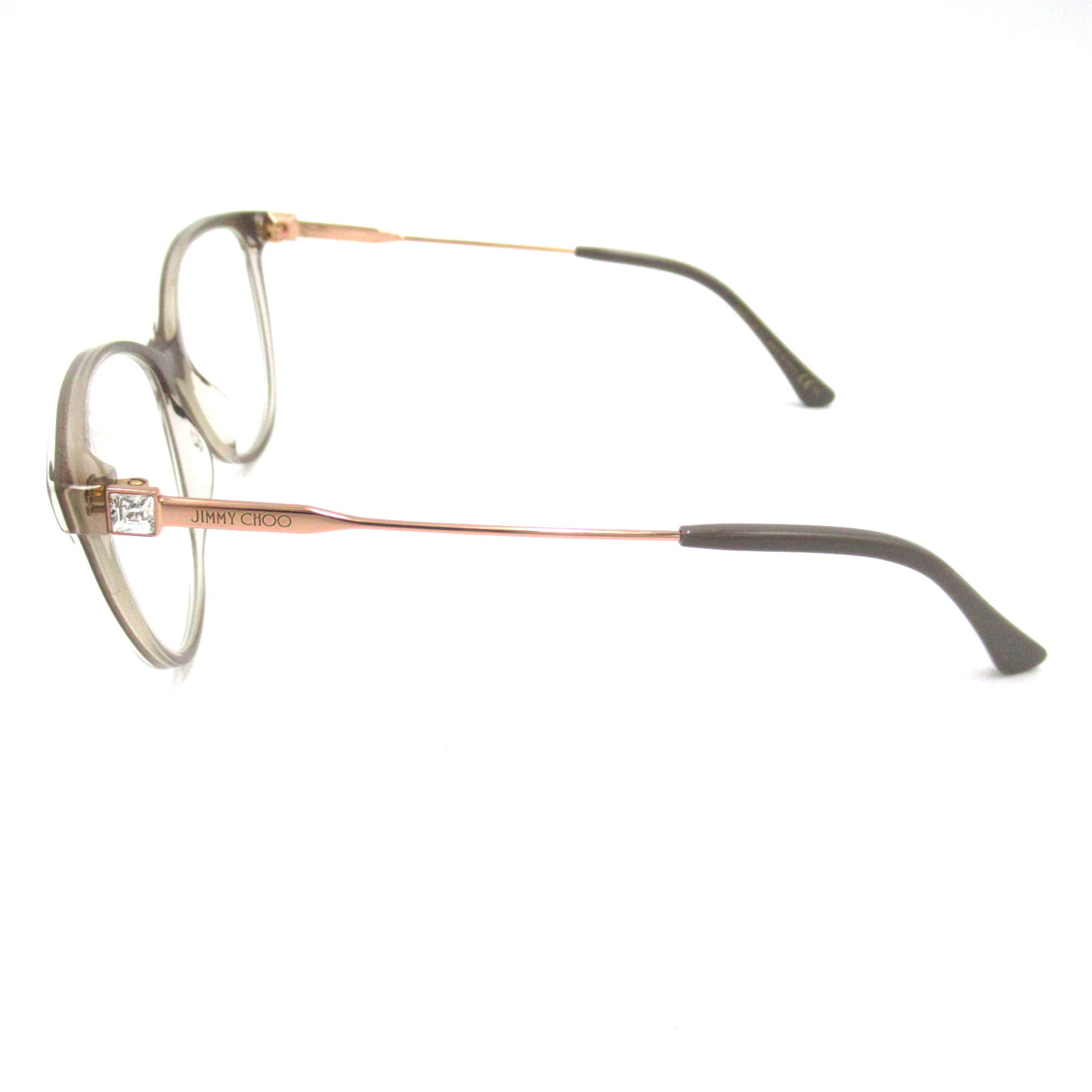 JIMMY CHOO Date Glasses Glasses Frame Gray Gold Stainless Steel Plastic 314 6RI(54)