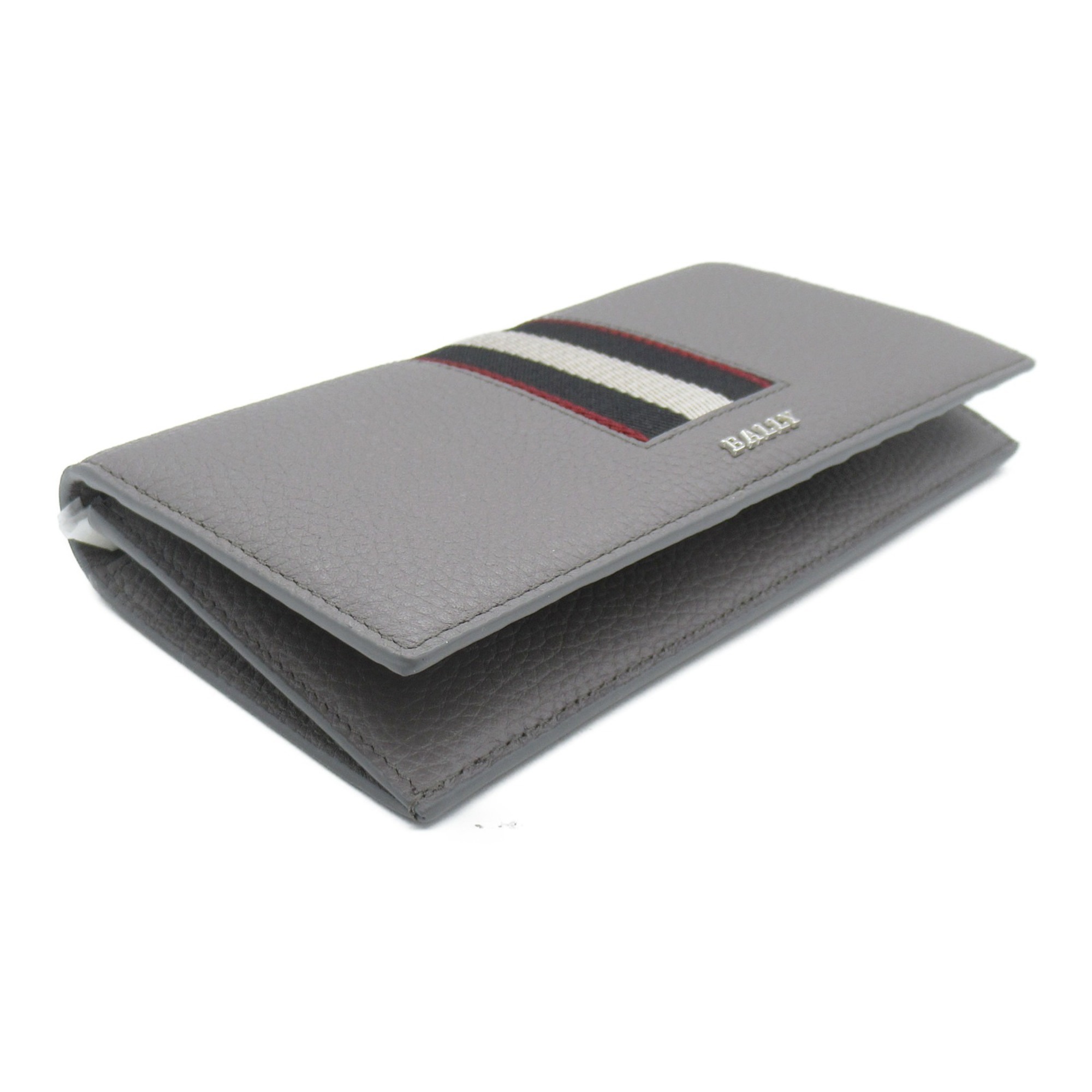 BALLY Bifold long wallet Gray dark mineral leather 6306282
