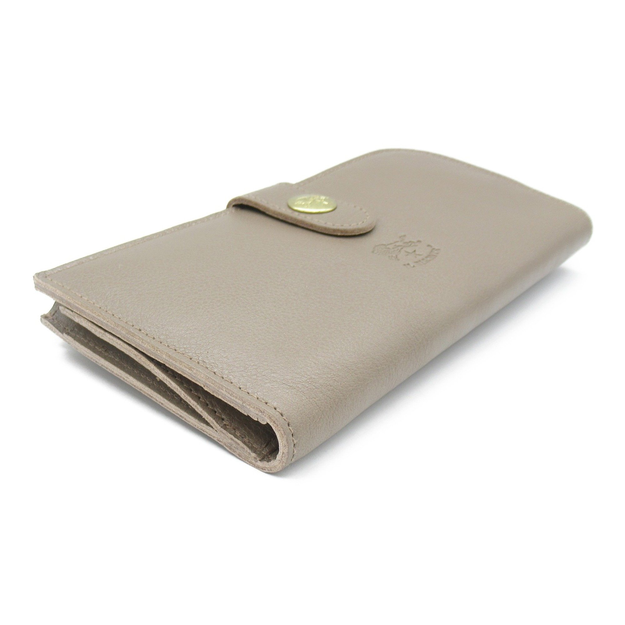 IL BISONTE L-shaped ZIP Wallet purse Gray leather SCW011GY107