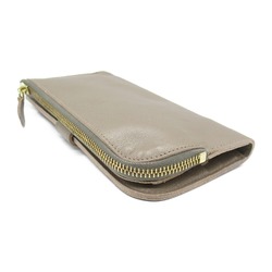 IL BISONTE L-shaped ZIP Wallet purse Gray leather SCW011GY107