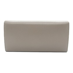 Salvatore Ferragamo Bifold long wallet Gray Gurege leather 714922