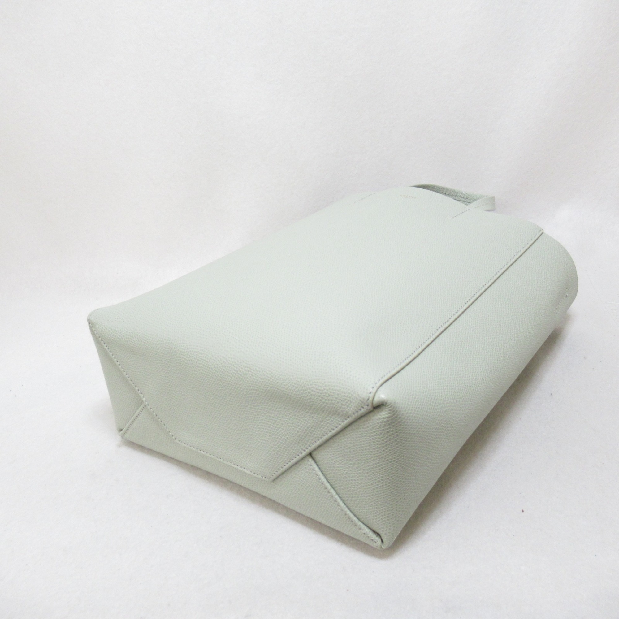 CELINE Vertical Cover 2way Shoulder Bag Green Light green leather