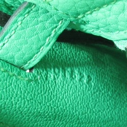 HERMES Kelly 25 handbag Green Taurillon Clemence leather