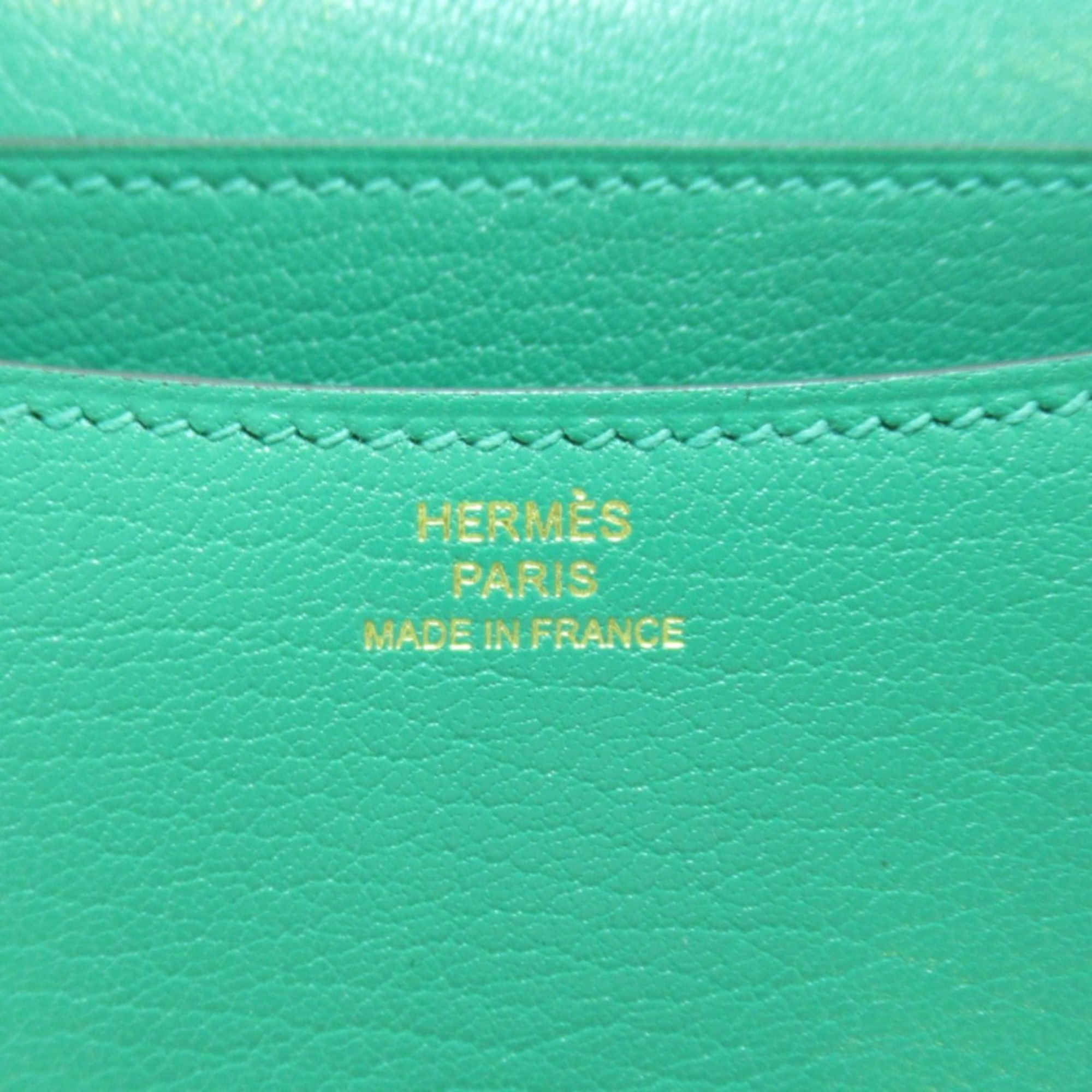 HERMES Constance Mini Menthe Shoulder Bag Green Menthe Shave leather