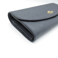 COACH Bifold long wallet Navy dark blue leather F54009IMMID