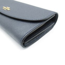 COACH Bifold long wallet Navy dark blue leather F54009IMMID