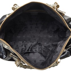 Gucci bamboo handbag shoulder bag 2way 189867 black patent leather ladies GUCCI