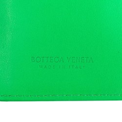 Bottega Veneta Intrecciato Bifold Wallet 608059 Parakeet Green Lambskin Calf Women's BOTTEGAVENETA