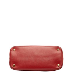 Prada Saffiano Handbag Shoulder Bag BN2558 Red Leather Ladies PRADA