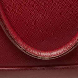 Prada Saffiano Handbag Shoulder Bag BN2558 Red Leather Ladies PRADA