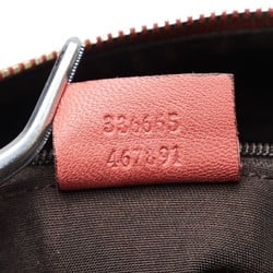 Gucci ribbon motif Boston bag handbag shoulder 336665 pink leather ladies GUCCI