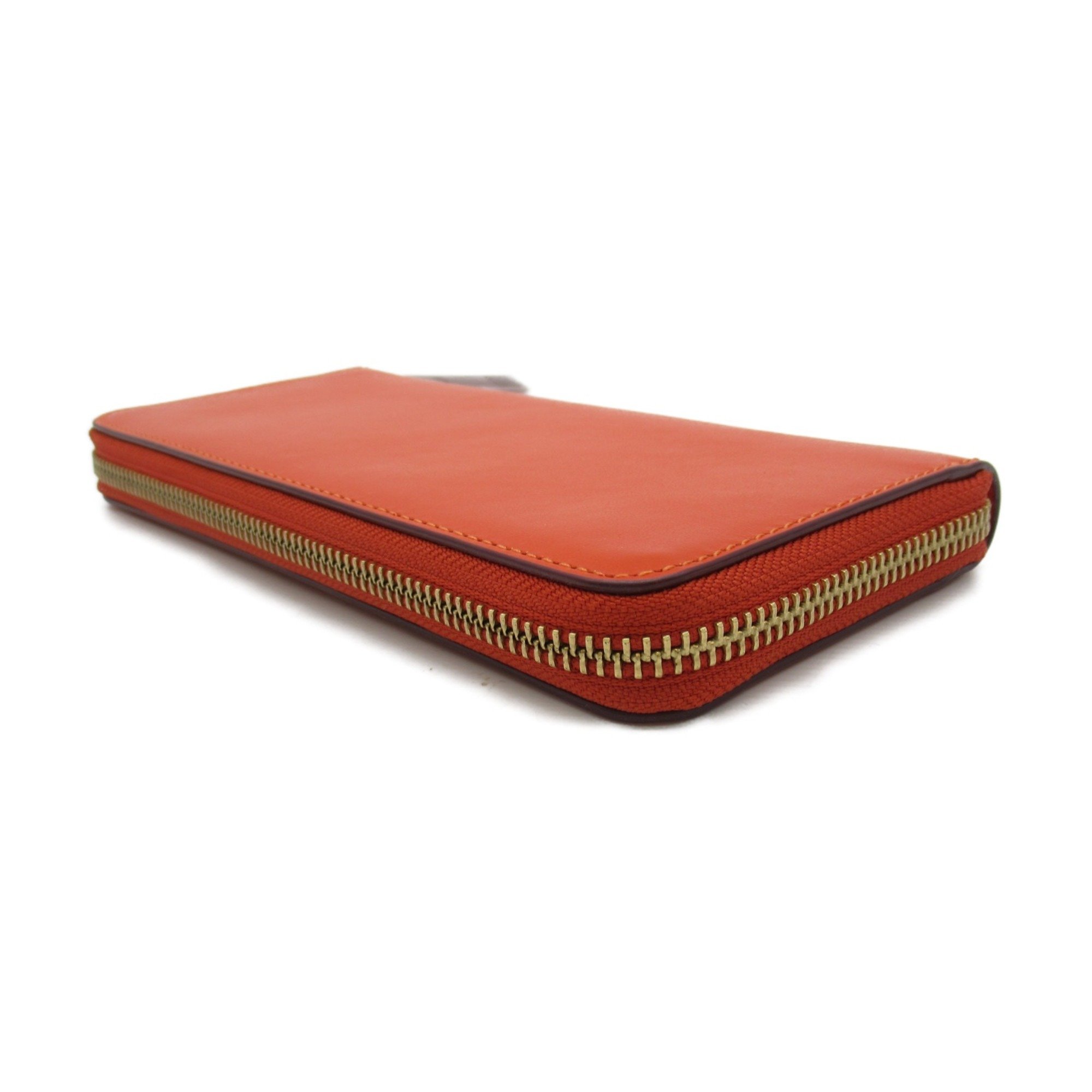 COACH Round long wallet Orange leather CH822B4B4D