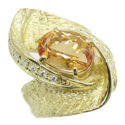 JEWELRY Imperial Topaz Diamond Ring Ring Orange  K18 (Yellow Gold) Imperialtopaz Orange