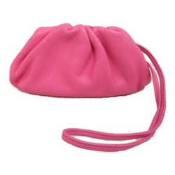 BOTTEGA VENETA Pochette Shoulder Bag Pink Lambskin (sheep leather)