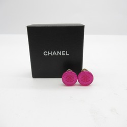 CHANEL COCO MarkEarring Earring Pink  Plastic Pink