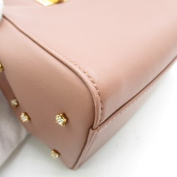 FENDI Peek-A-Boo XS Pink Pink Beige leather 8BN309