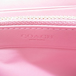 COACH Round long wallet Pink leather CH822B4S9M