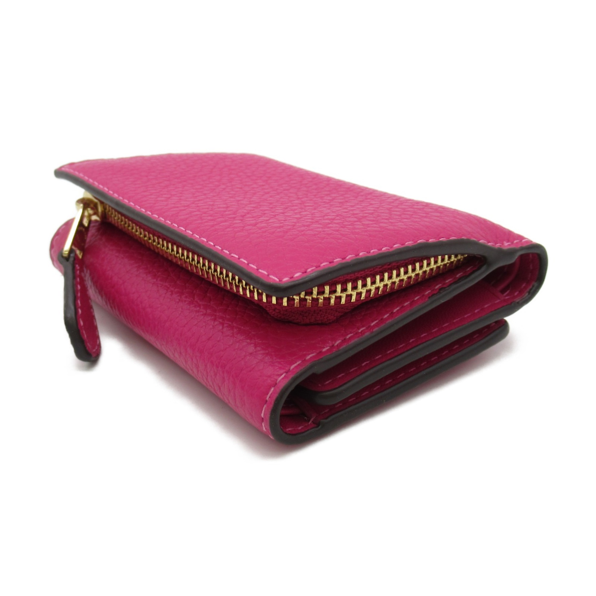 COACH Tri-fold wallet Pink leather CM238IMAJN