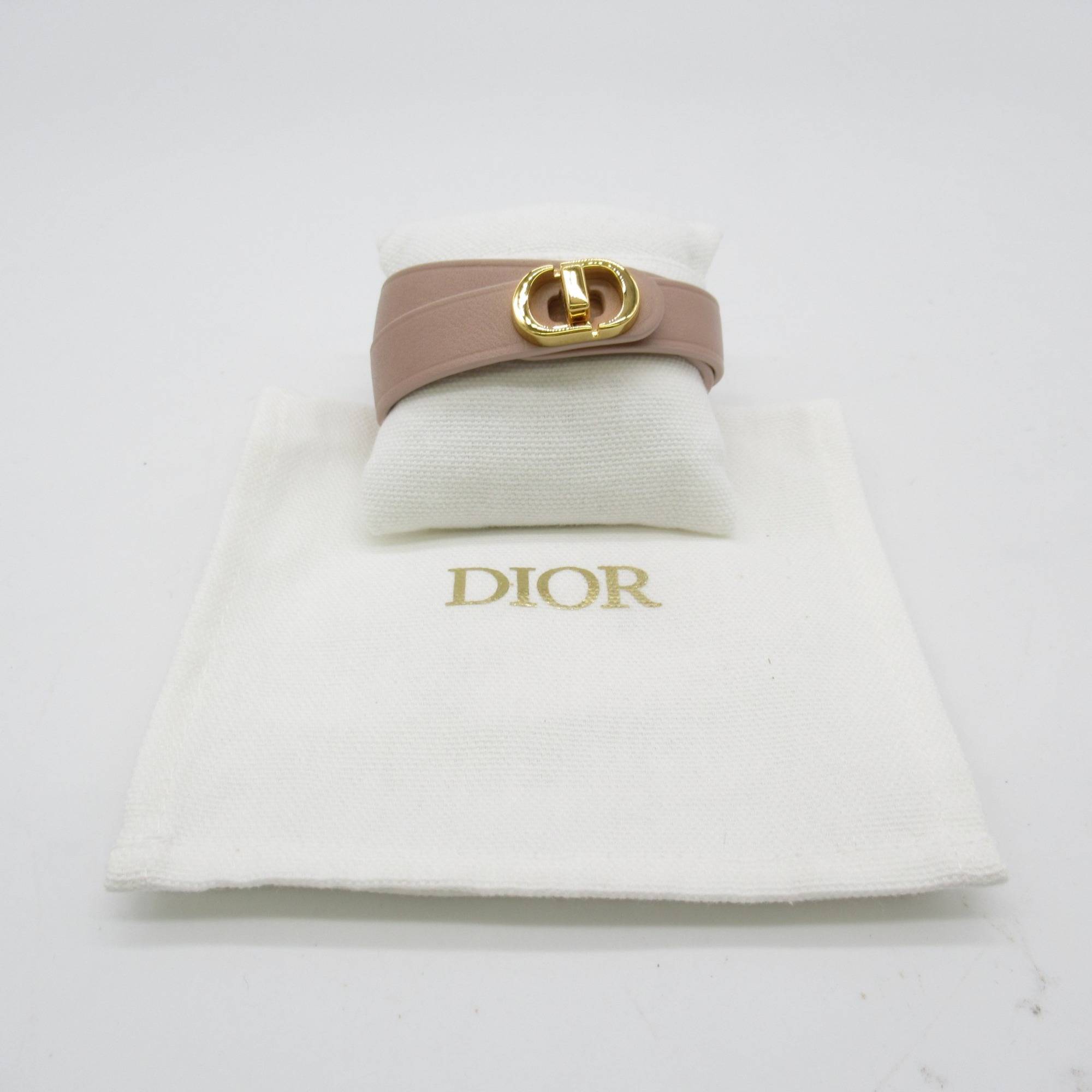 Dior 30 MONTAIGNE Double Bracelet Pink leather