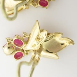 JEWELRY Rubis Diamond Earrings Earring Pink Clear K18 (Yellow Gold) Rubis Pink Clear