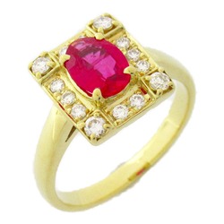 JEWELRY Sapphire diamond ring Ring Pink Clear K18 (Yellow Gold) sapphire Pink Clear