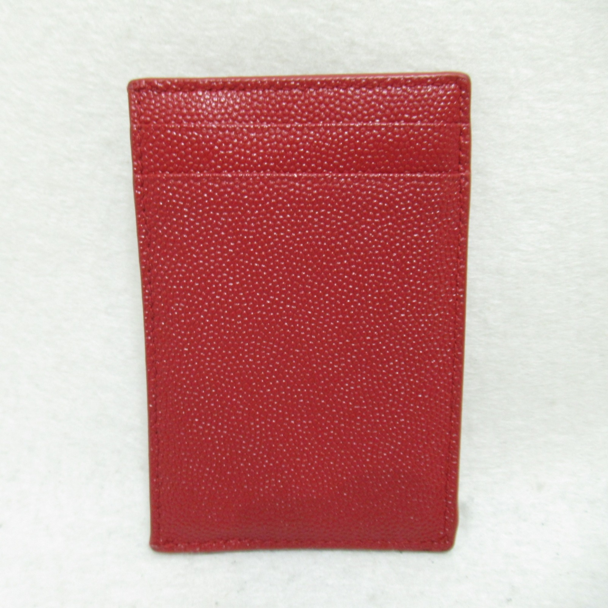 SAINT LAURENT card case Red leather 582305