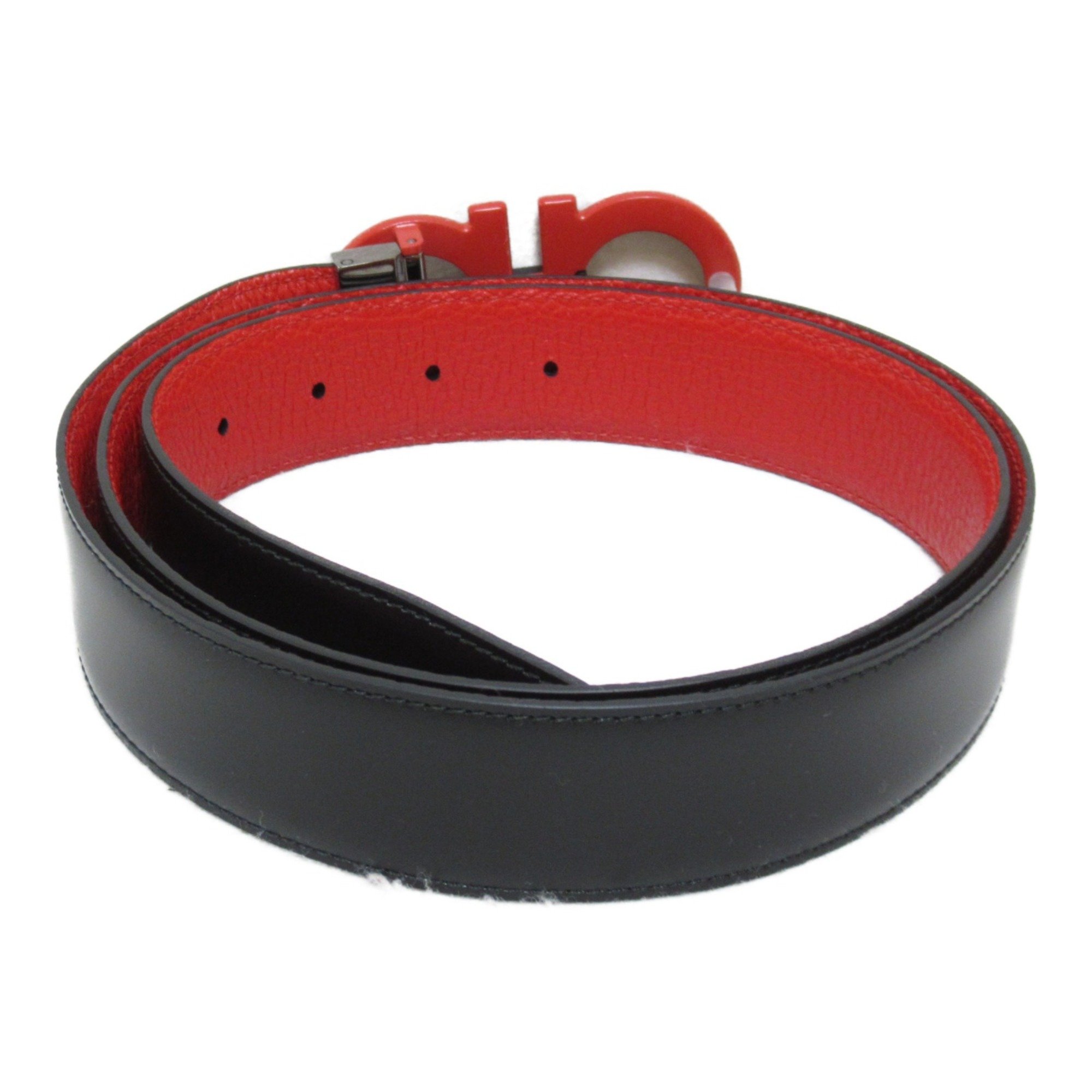 Salvatore Ferragamo belt Red Nero leather 67A254764167C105
