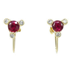 TASAKI Rubis diamond earring Earring Red  K18 (Yellow Gold) Rubis Red