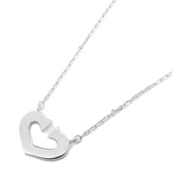 CARTIER C Heart Necklace Necklace Silver  K18WG(WhiteGold) Silver
