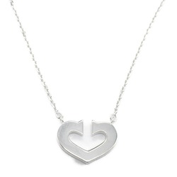 CARTIER C Heart Necklace Necklace Silver  K18WG(WhiteGold) Silver