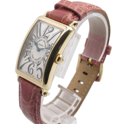 FRANCK MULLER Long Island Wrist Watch 952QZ Quartz Silver  K18 (Yellow Gold) 952QZ