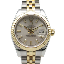 ROLEX Datejust D Wrist Watch 179173 Mechanical Automatic Silver BA K18 (Yellow Gold) Stainless Steel 179173