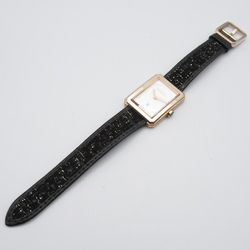 CHANEL boyfriend tweedy strap Wrist Watch H5586 Quartz White OpalWhite Leather belt BeigeGold H5586