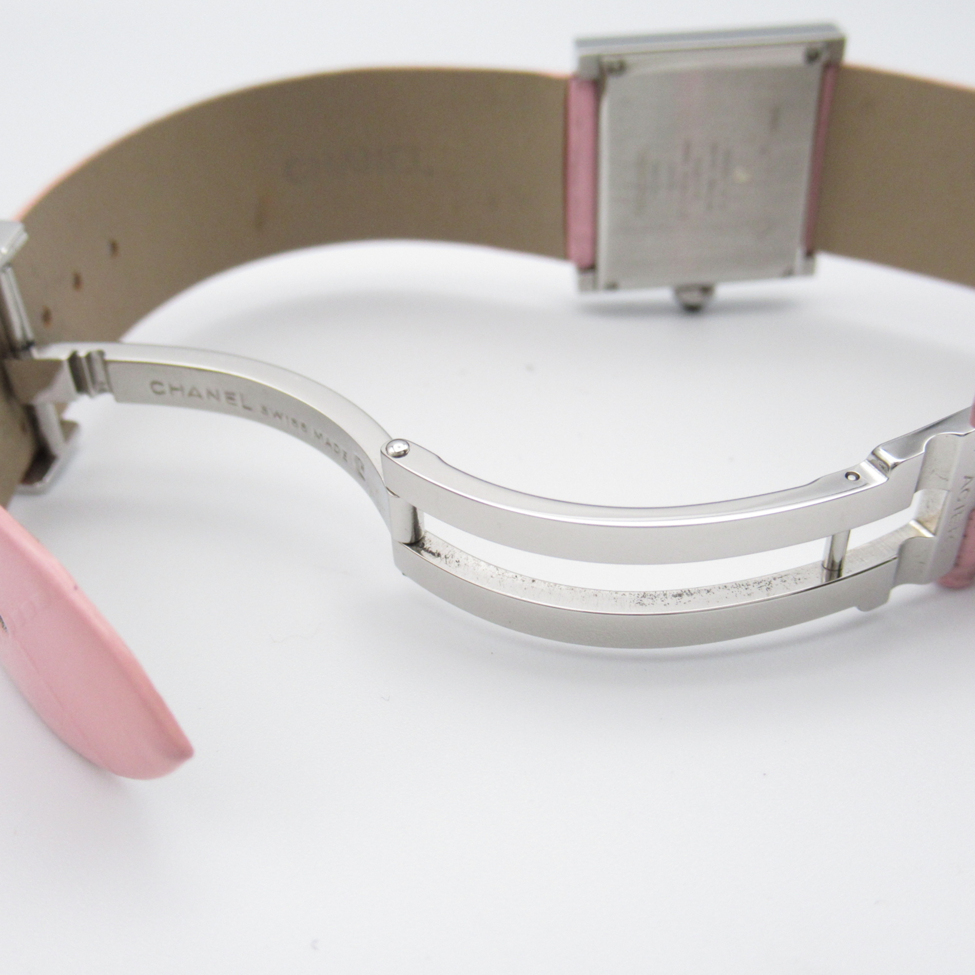 CHANEL Mademoiselle Wrist Watch H0572 Quartz White  Stainless Steel Leather belt H0572